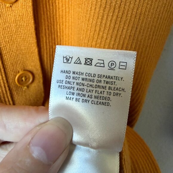 Anthropologie Moth Marigold Ribbed Midi Dress Size XS - Picture 6 of 6